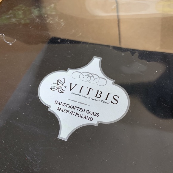 Set of 3 VITBIS hand blown / hand made glass Christmas ornaments made in Poland - Picture 3 of 8